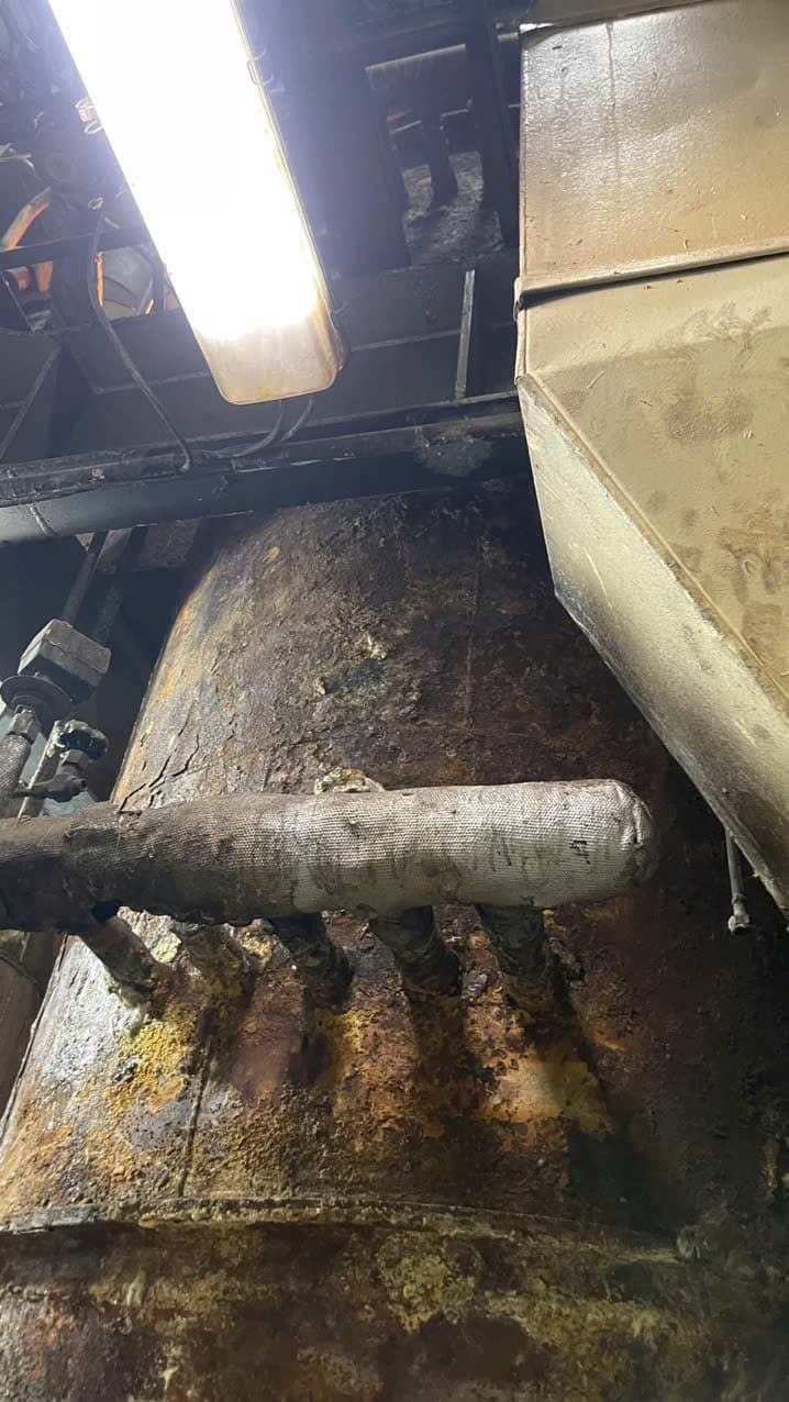 Corrosion on the boiler shell