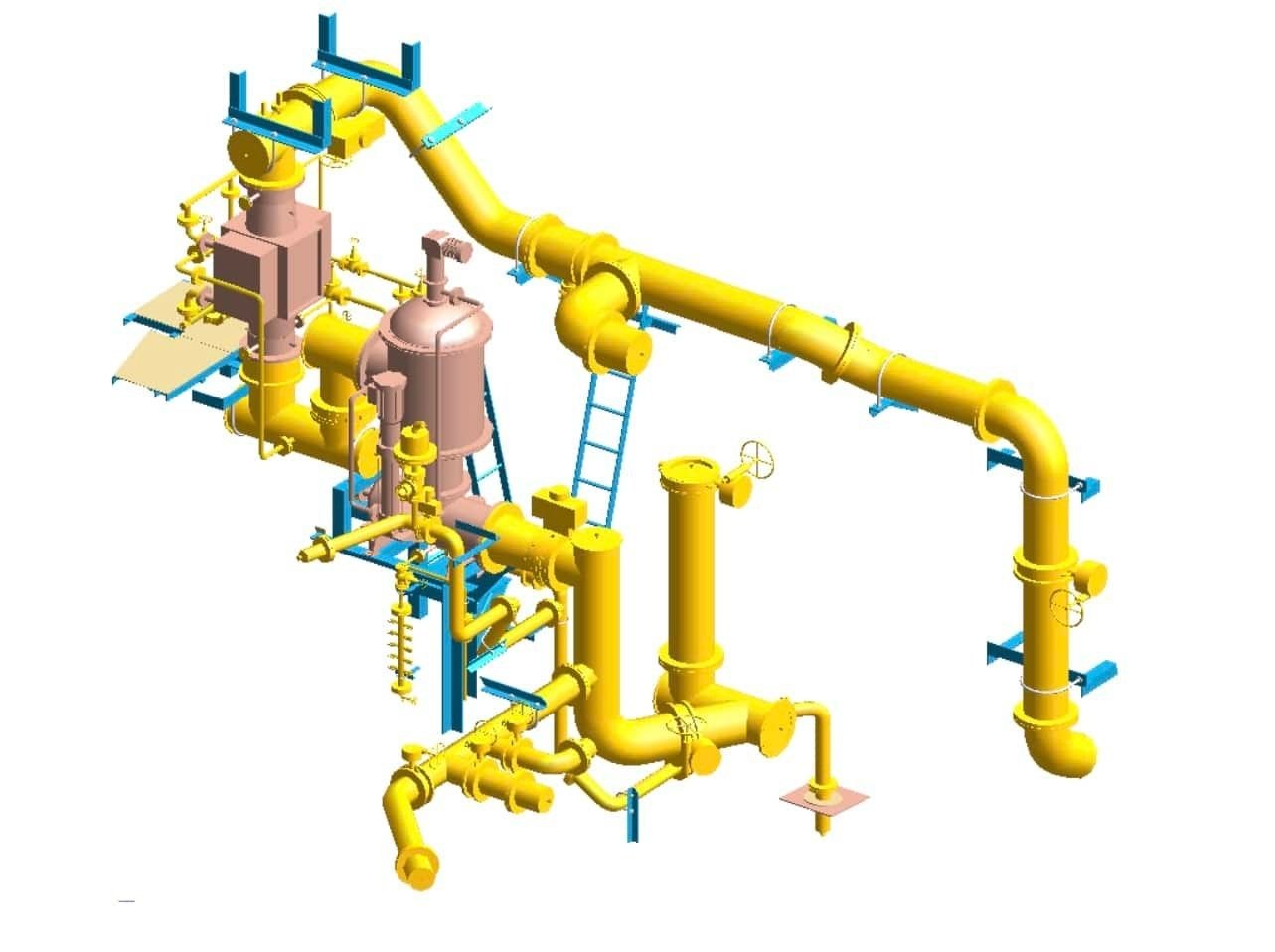 3D piping model for a ballast water treatment system retrofit