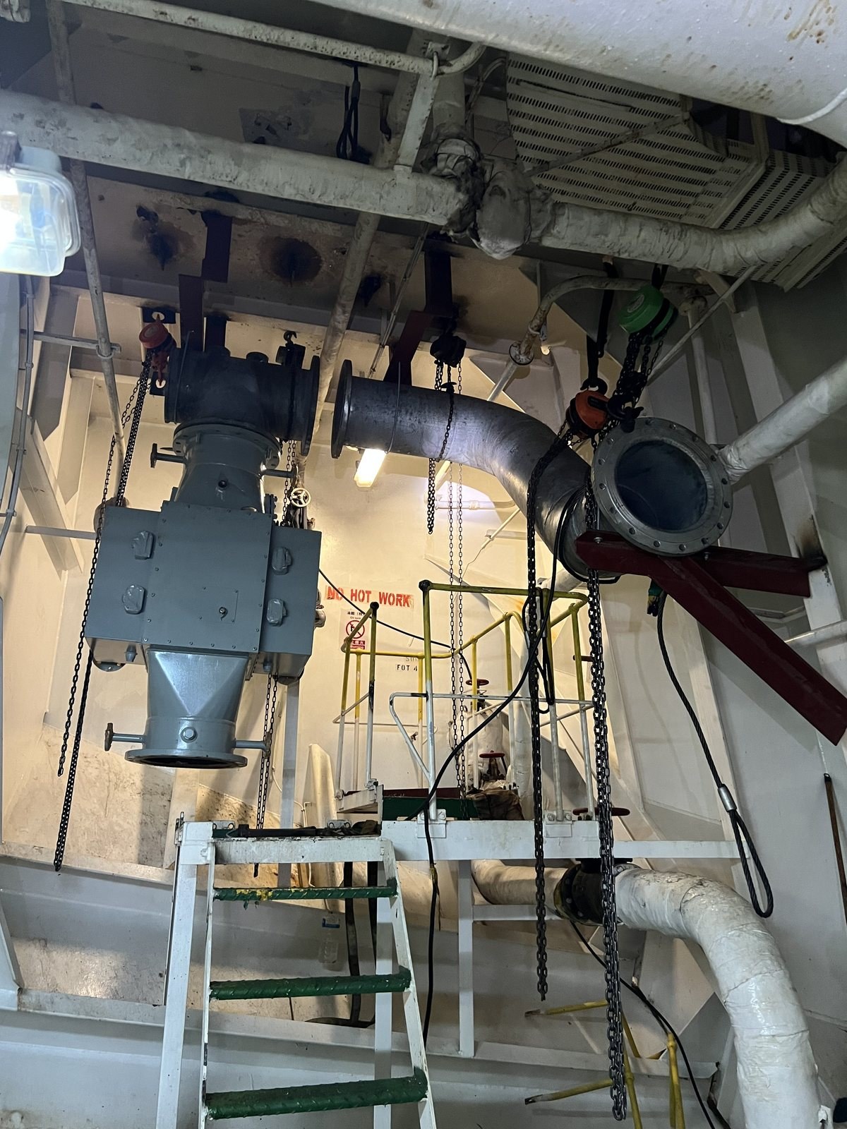 Treatment unit mounted beside the ballast line