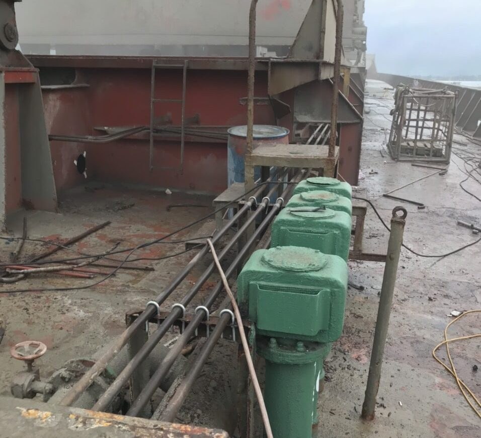 Prefabricated CO2 pipes ready for fitting