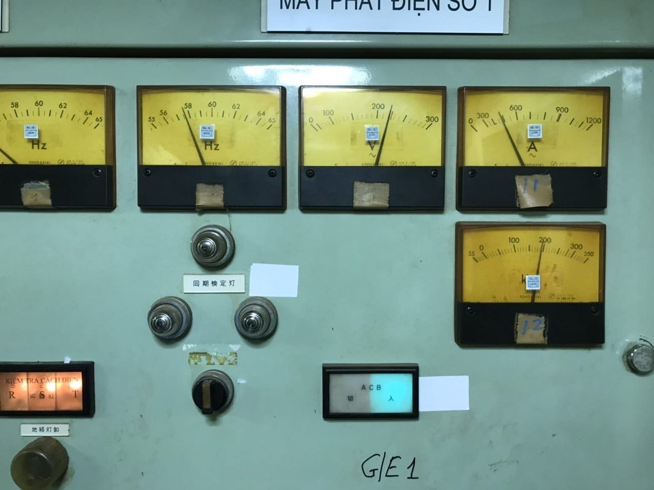 Generator panel meters after repair