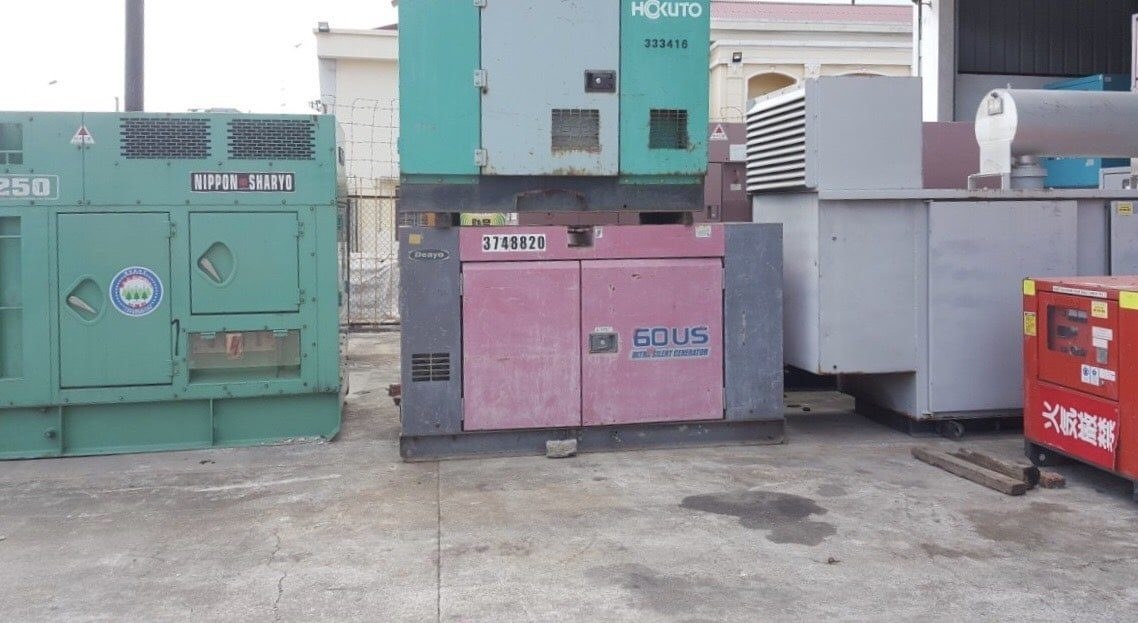 Generator sets at a supplier yard