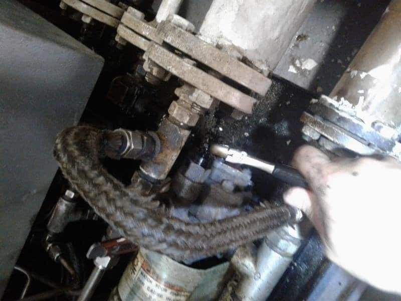Incinerator burner connections