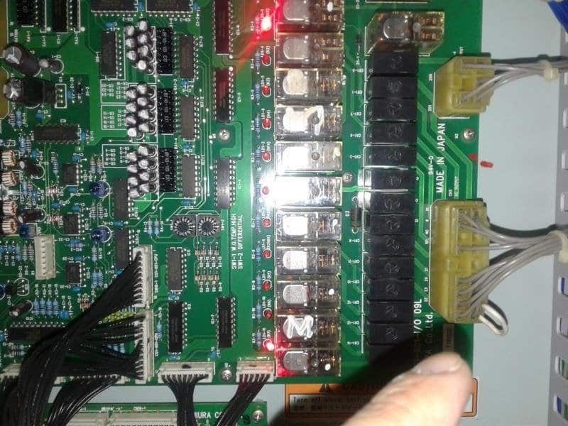 Incinerator control board under fault finding