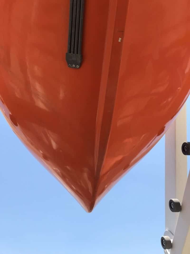 Lifeboat hull underside during annual service