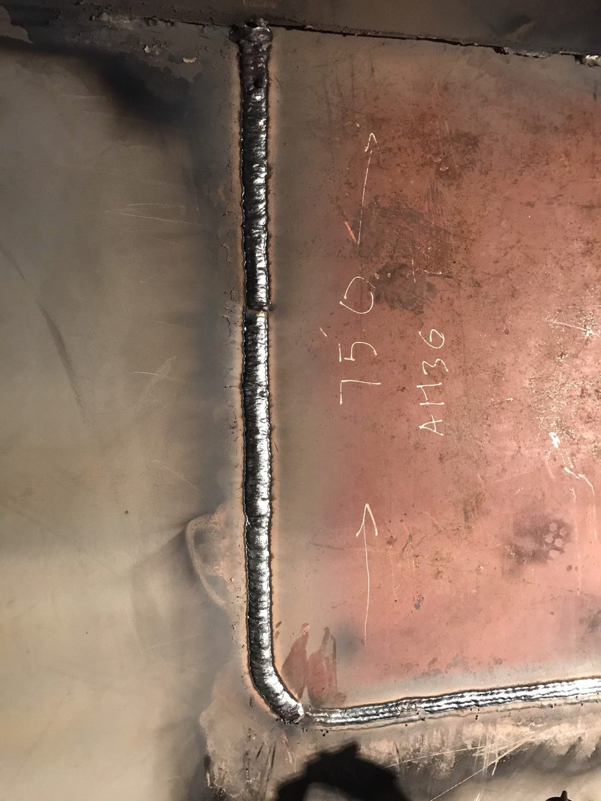 Weld around the repair doubler plate
