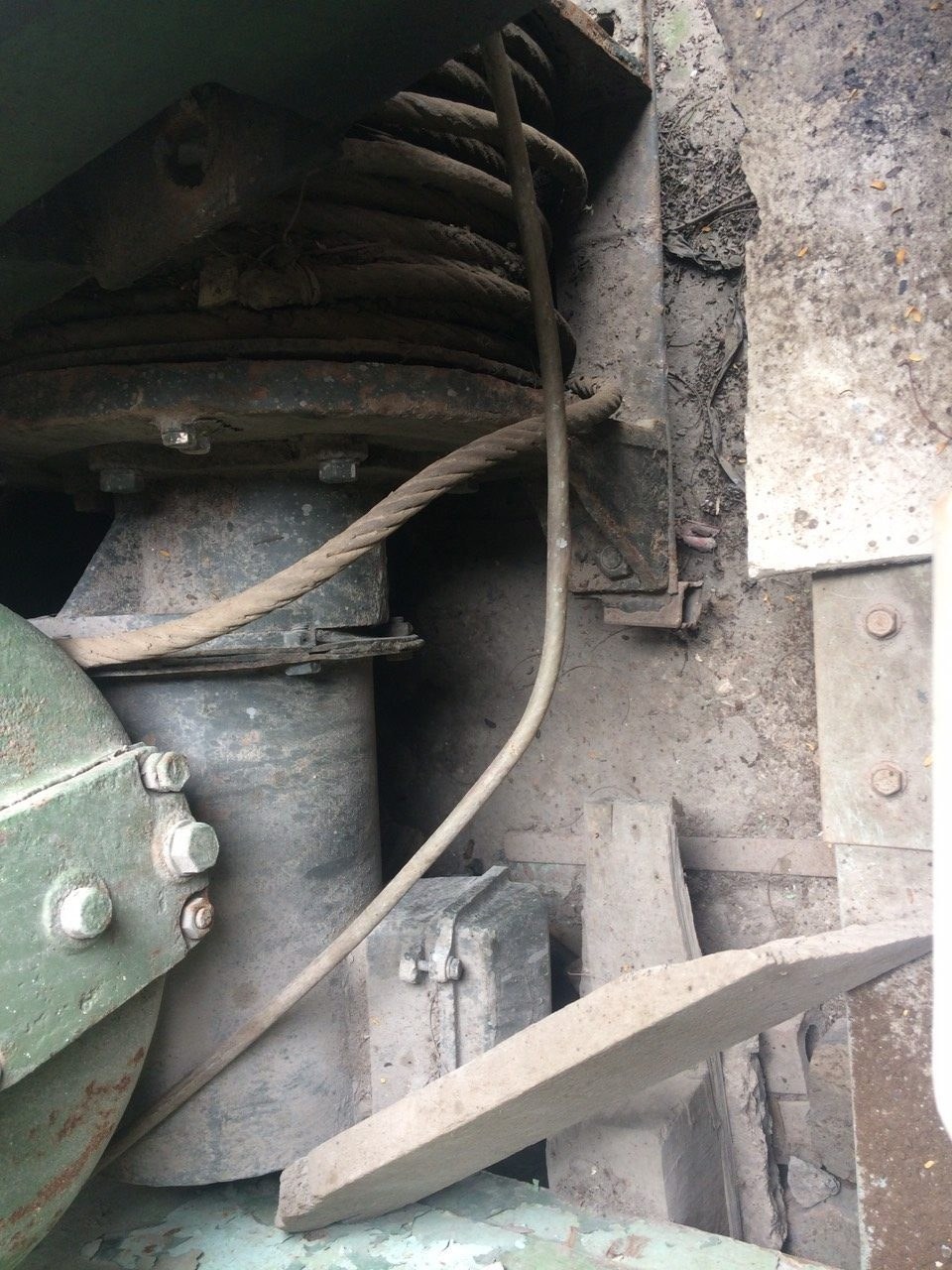 Secondhand winch drum with wire