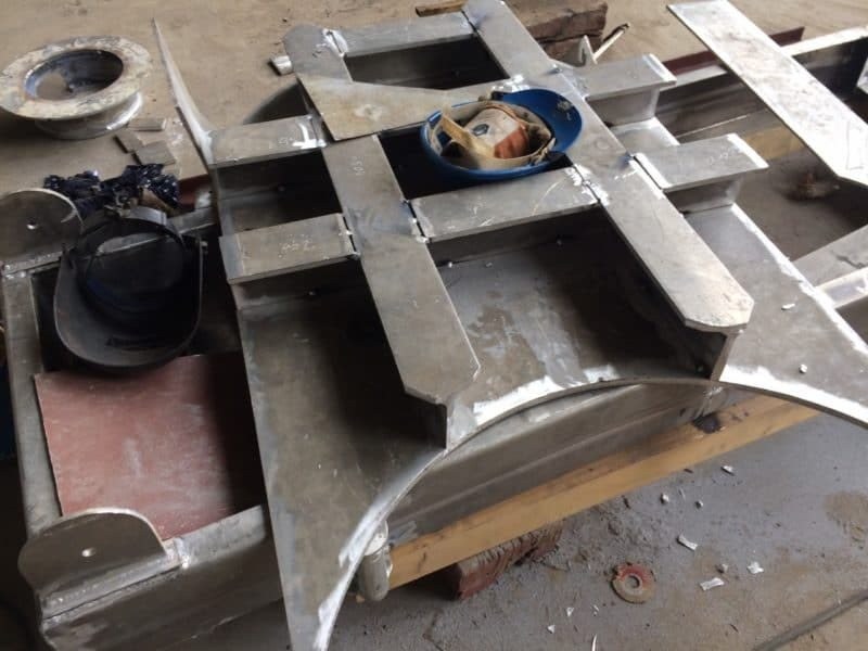 Steel parts fabricated for a deck fitting repair