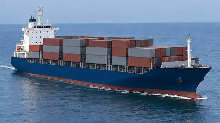 AI-generated illustration of the container vessel vessel type