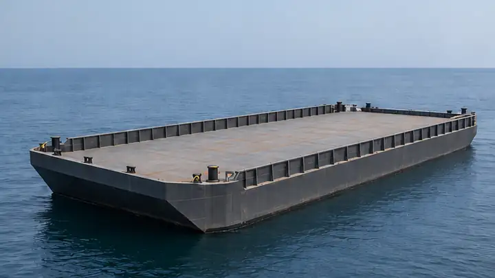 AI-generated illustration of the deck barge vessel type