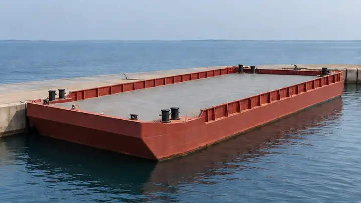 AI-generated illustration of the deck barge vessel type