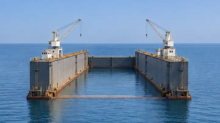 AI-generated illustration of the floating dock vessel type