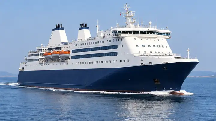 AI-generated illustration of the ropax ferry vessel type