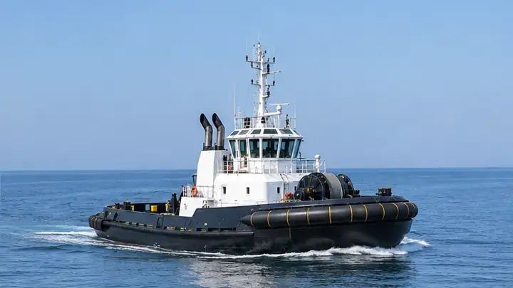 AI-generated illustration of the harbour tug vessel type