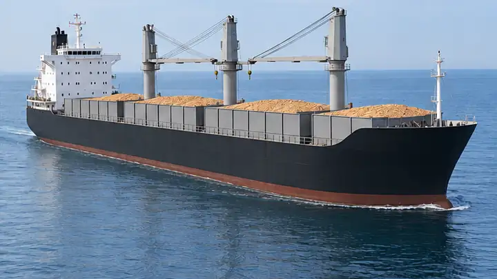AI-generated illustration of the woodchip carrier vessel type
