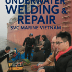 Underwater welding and repair service – SVC Marine Vietnam divers working alongside cargo vessel