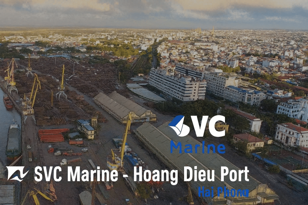 Hoang Dieu Port Hai Phong – SVC Marine ship repair, bonded store, provisions, lube oil and technical spares (+84988701231)