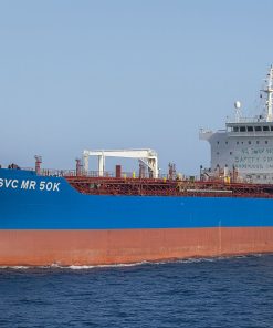 SVC MR 50K DWT oil tanker sailing in the ocean. Panamax-size, ABS classed, double hull, 2006 built in Korea – offered exclusively by SVC Marine.