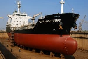 Oil tanker Bintang Energi (ex Thanh Van 16, IMO 9748942) alongside in Vietnam after dry-dock; sold by SVC Marine to an Indonesian buyer on 23 November 2023.