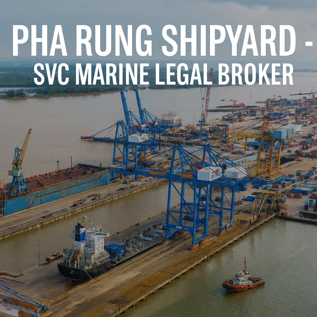 Pha Rung Shipyard Vietnam – SVC Marine Legal Broker supervising ship repair and drydock projects for vessels Thanh Van 16, Southern Wealth, Bien Dong Fortune, and Freighter.