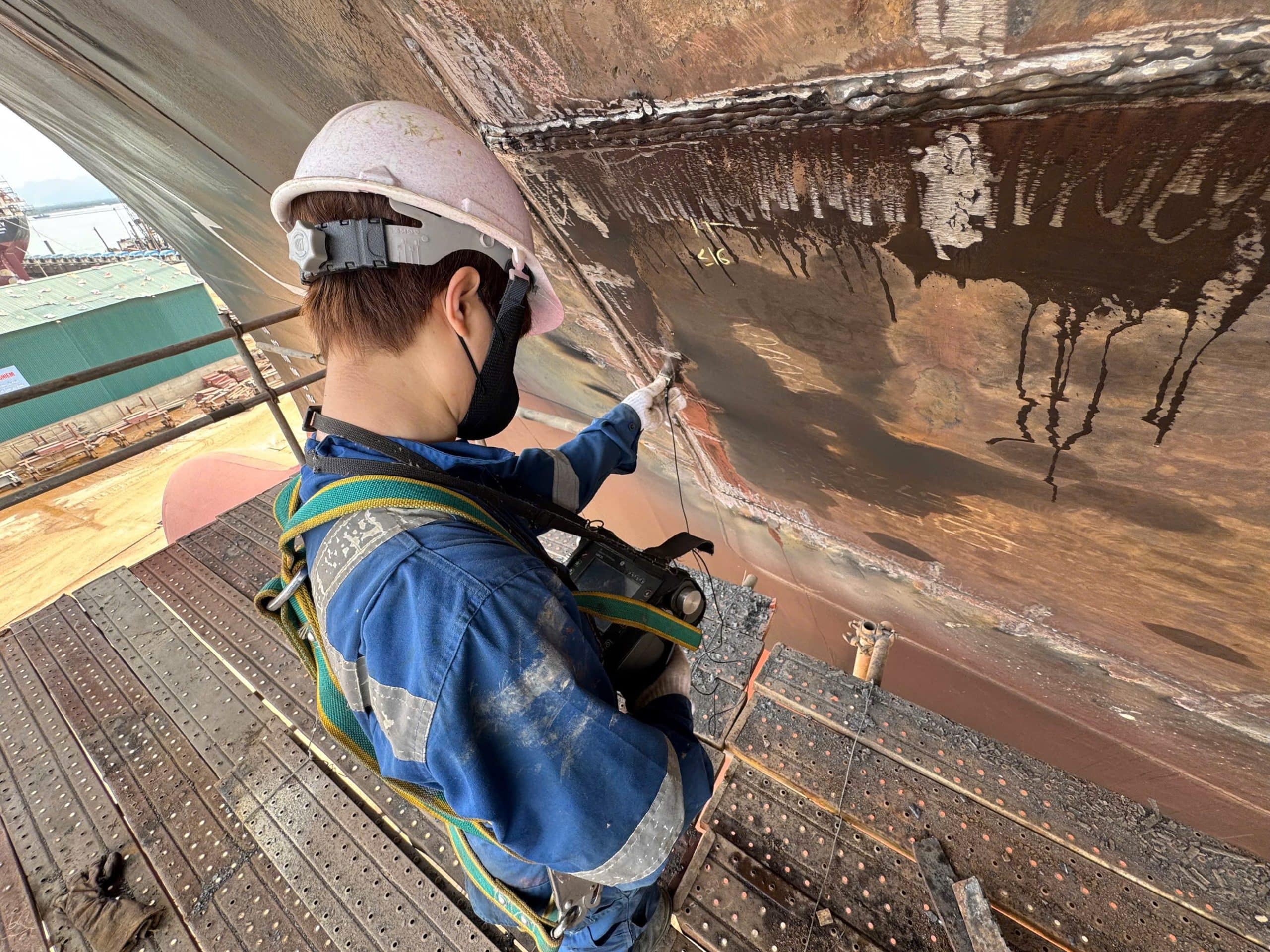 SVC Marine coordinates steel repair, pipe welding, hot work and certified welding team attendance for vessels in Vietnam.